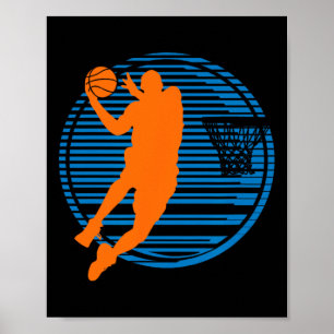 Poster Basketball Jeu Dunk Joueur Court Sport Ball Team