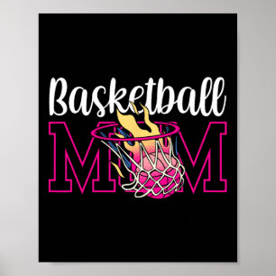 Poster Basketball Maman Joueur d'équipe Match Entraîneur 
