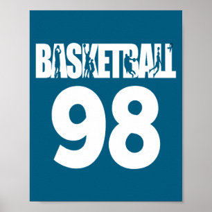 Poster Basketball Numéro 98 Mon Joueur de Basket Favori