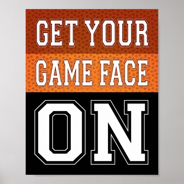 Poster Basketball Party OBTENEZ VOTRE JEU FACE SUR LE SIG (Devant)