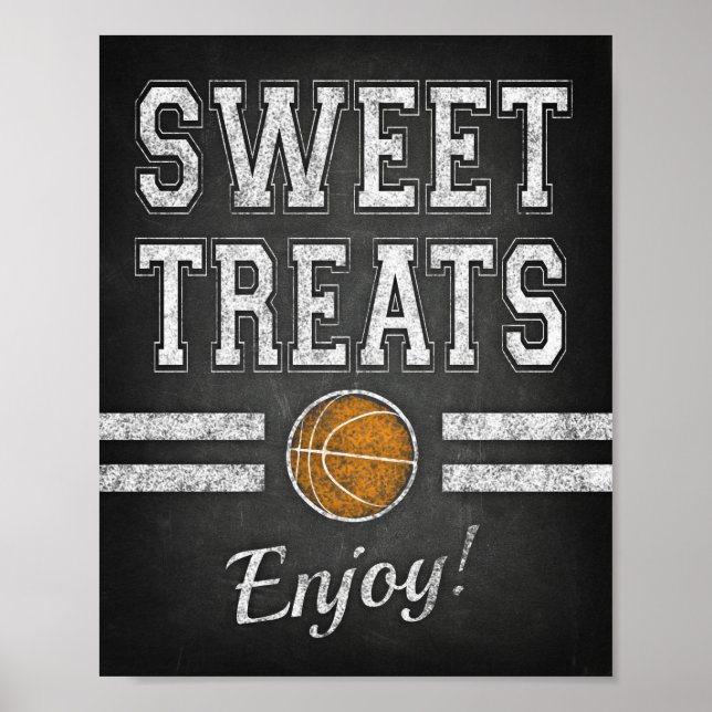 Poster Basketball Party SWEET TRAITÉS PROFITER! Signer im (Devant)