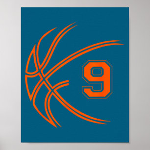 Poster Basketball pour 9 ans pour garçons enfants pour 9è