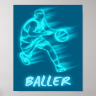 Poster Basketball pour garçons ou hommes Baller Cool Arts