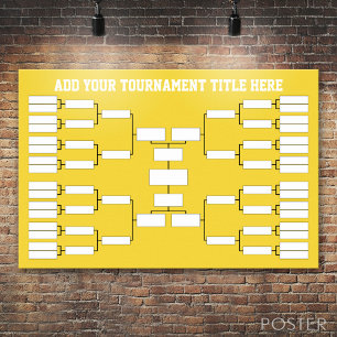 Poster Basketball Soccer Sports Tournament Bracket