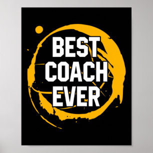 Poster Basketball Sport Cadeau Meilleur Entraîneur Jour A