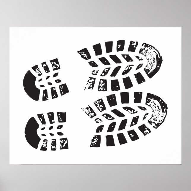 Poster Baskets Noir & Blanc Empreinte (Devant)