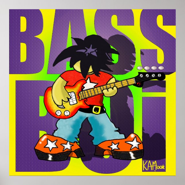 Poster "Bass Boi" - von Kev Moore (Vorne)
