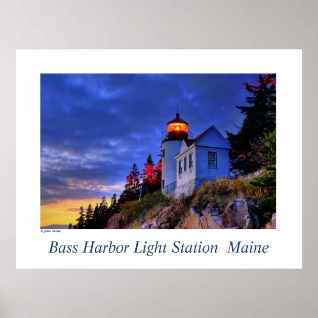Poster Bass Harbour Light, Maine (Devant)
