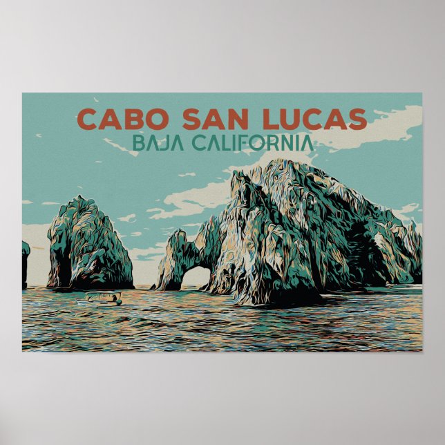 Poster Basse Californie Cabo San Lucas, Mexique Carte pos (Devant)