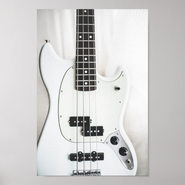 Poster Basse Guitare - Noir & Blanc (Devant)