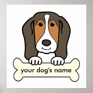 Poster Basset Hound personnalisé