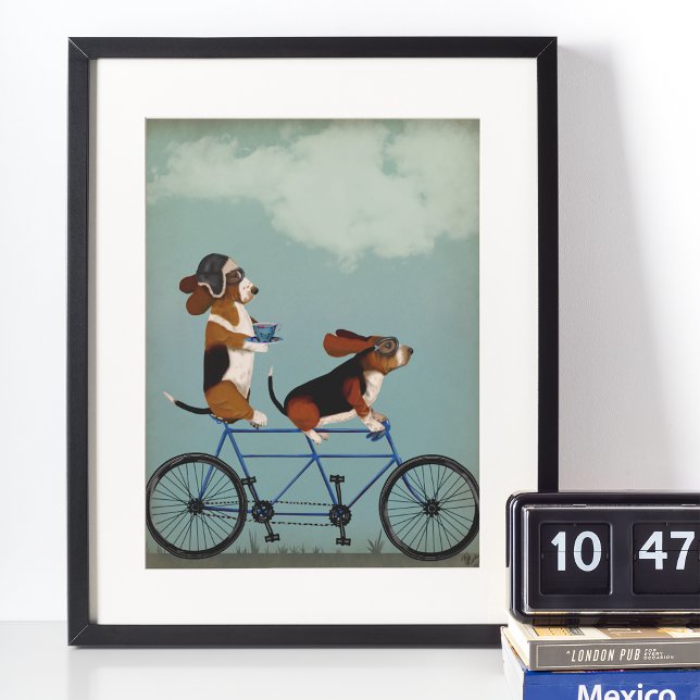 Poster Basset Hound Tandem (Créateur téléchargé)