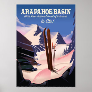 Poster Bassin d'Arapahoe, ski national de la forêt de Wh
