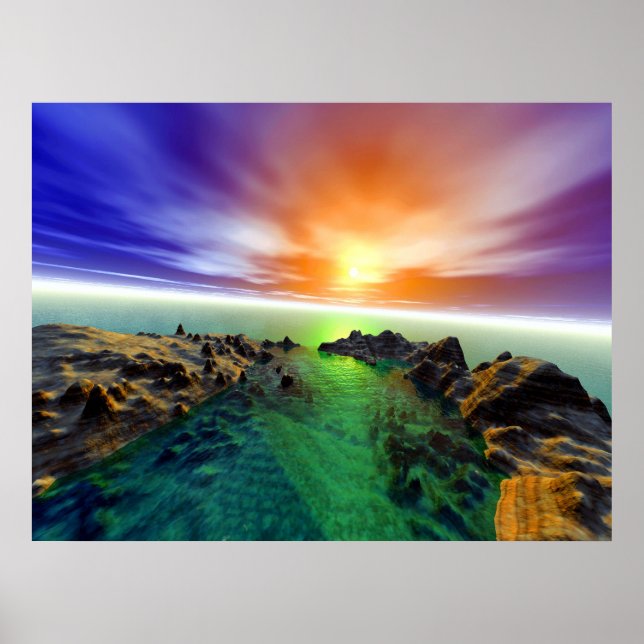 Poster Bassin rocheux (Devant)