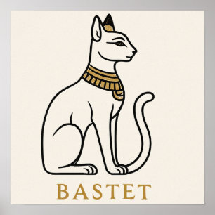 Poster Bastet égyptienne chat déesse Art
