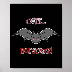 Poster Bat mignonne mais effrayant