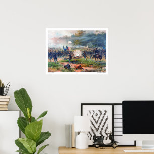 Poster Bataille d'Antietam Thure de Thulstrup 1887 Restau