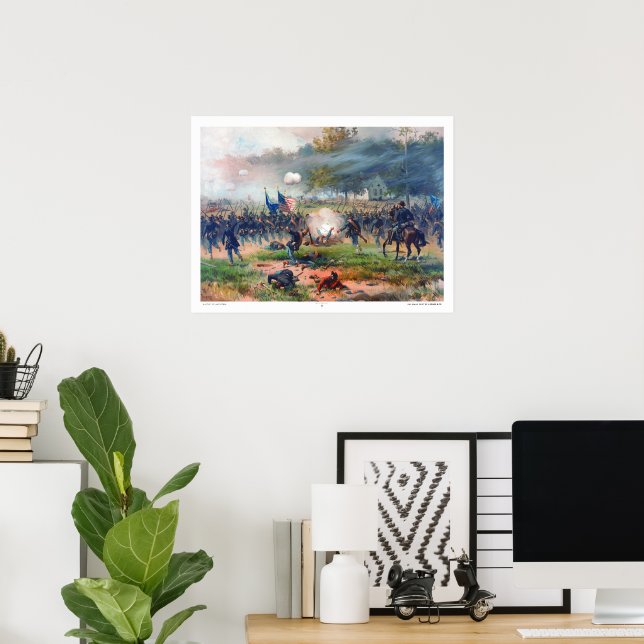 Poster Bataille d'Antietam Thure de Thulstrup 1887 Restor (Bureau à domicile)