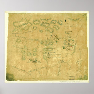 Poster Bataille de carte révolutionnaire de guerre de