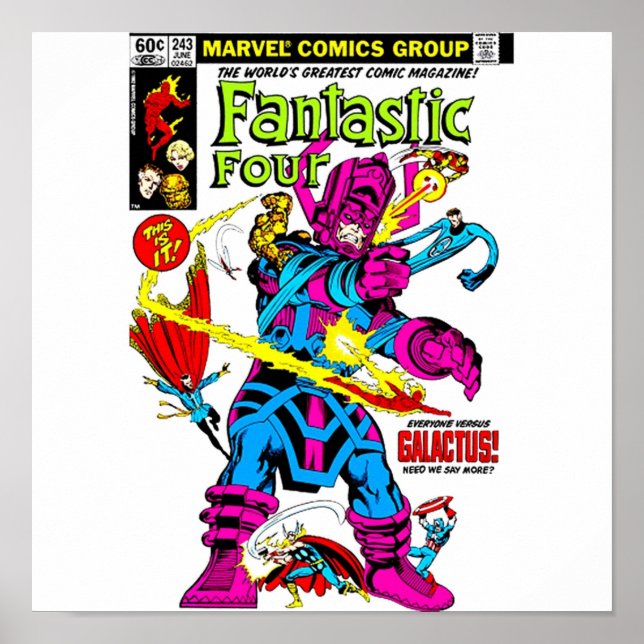 Poster Bataille de Galactus TShirt (Devant)