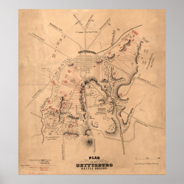 Poster Bataille de Gettysburg 8 (Devant)