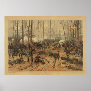 Poster Bataille de guerre civile de Shiloh par Thur de