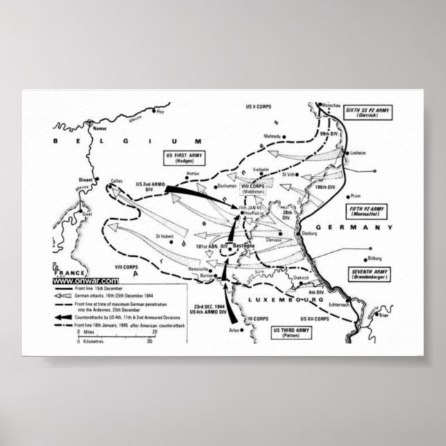 Poster Bataille de la Bulge (Devant)