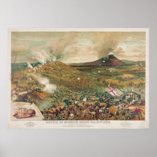 Poster Bataille de la guerre civile américaine contre la