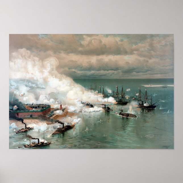 Poster Bataille De Mobile Bay — Guerre Civile (Devant)
