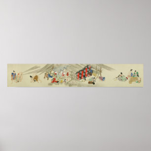 Poster Bataille de patinage japonaise ancienne - Deuxième