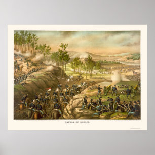 Poster Bataille de Resaca par Kurz et Allison 1864