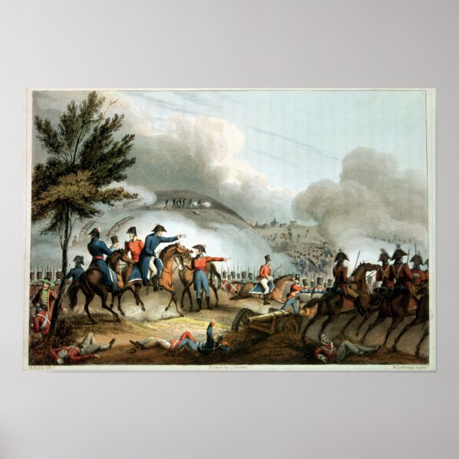 Poster Bataille de Salamanque, gravée par J. Clarke (Devant)