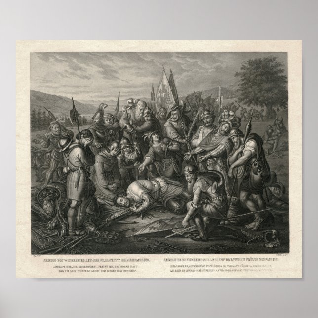 Poster Bataille de Sempach - Scène héroïque de l'histoire (Devant)