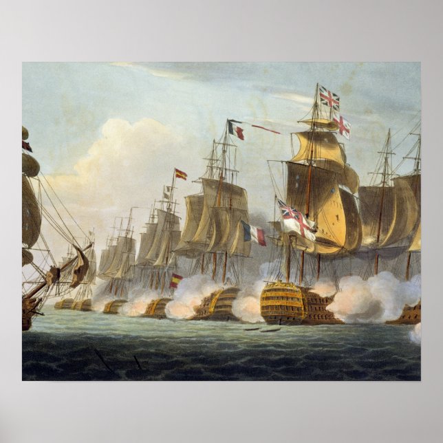 Poster Bataille de Trafalgar, le 21 octobre 1805, de (Devant)