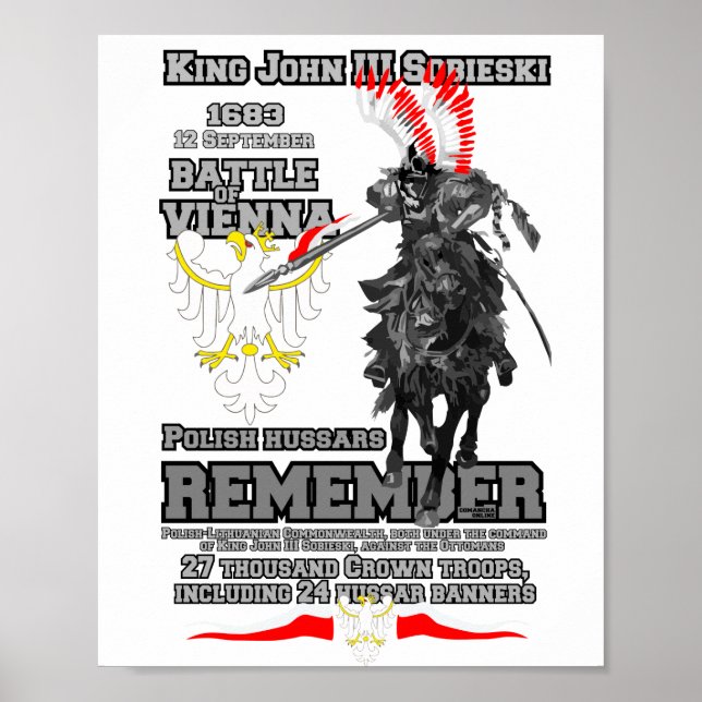 Poster Bataille de Vienne polonais Hussars (Devant)