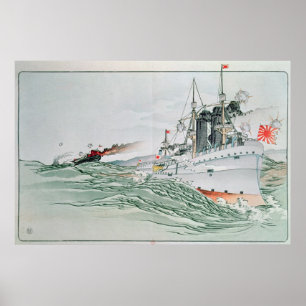 Poster Bataille de Yalu, le 17 septembre 1894