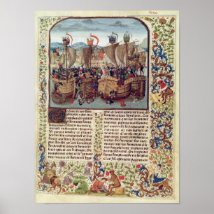 Poster Bataille d'Ecluse, de 'Chronicle de Froissart