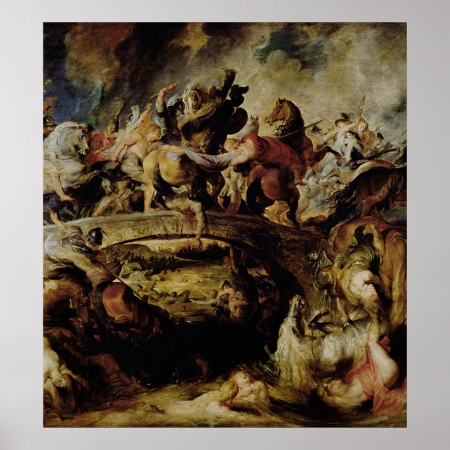 Poster Bataille des Amazones et des Grecs, vers 1617 (Devant)