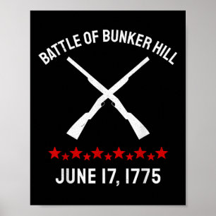 Poster Bataille Historique De Bunker Hill Guerre Révoluti