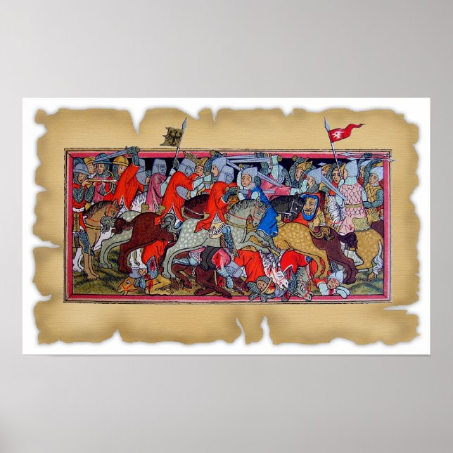 Poster Bataille médiévale (Devant)