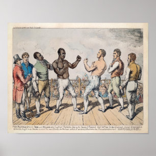 Poster Bataille vintage entre Crib et Molineau