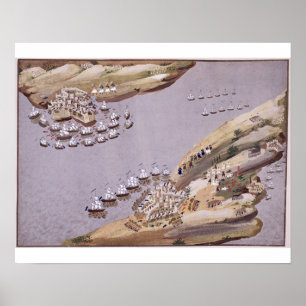Poster Batailles pour les îles de Crète et Samos, plaque