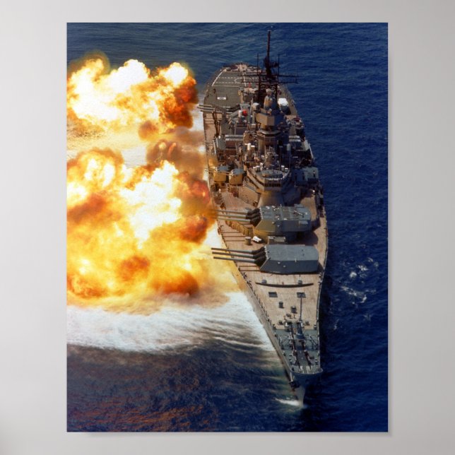 Poster Bataillon USS Iowa Broadside - 1984 (Devant)