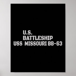 Poster Bataillon Uss Missouri Bb-63 Bataillon Vétérinaire