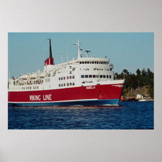 Poster Bateau à Finlande, Stockholm, Archipel, Suède