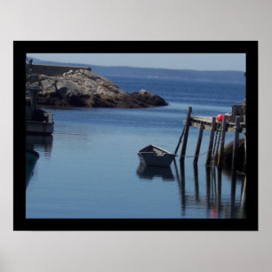 Poster Bateau à la crique de Peggy, la Nouvelle-Écosse 