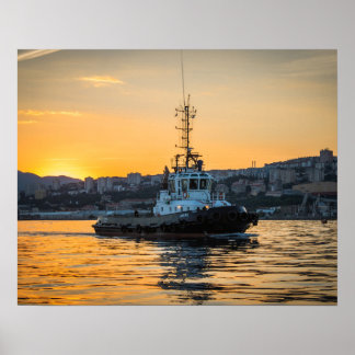 Poster Bateau à moteur