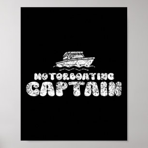Poster Bateau à moteur Capitaine Motorboats Motorboat Mot
