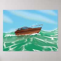 Bateau à moteur classique