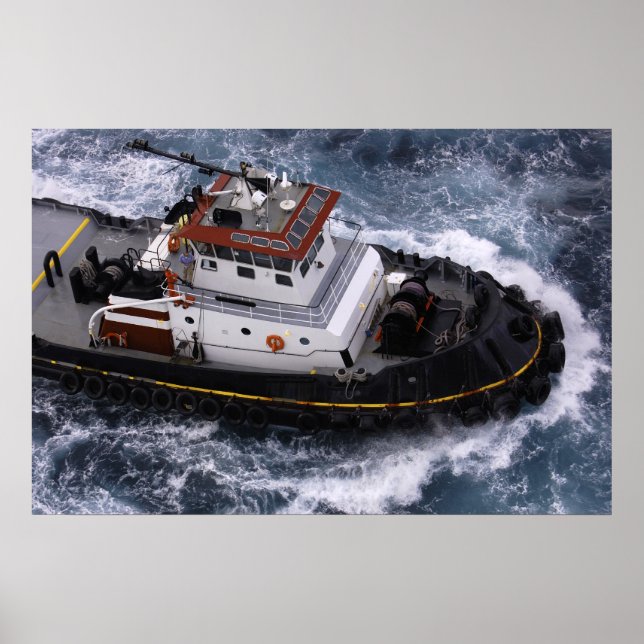 Poster Bateau à moteur dans les Caraïbes (Devant)